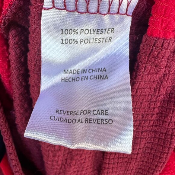 Vintage Pacific Trail Maroon Red Pull Over Long Sleeve Mens Shirt Size L - Picture 3 of 10